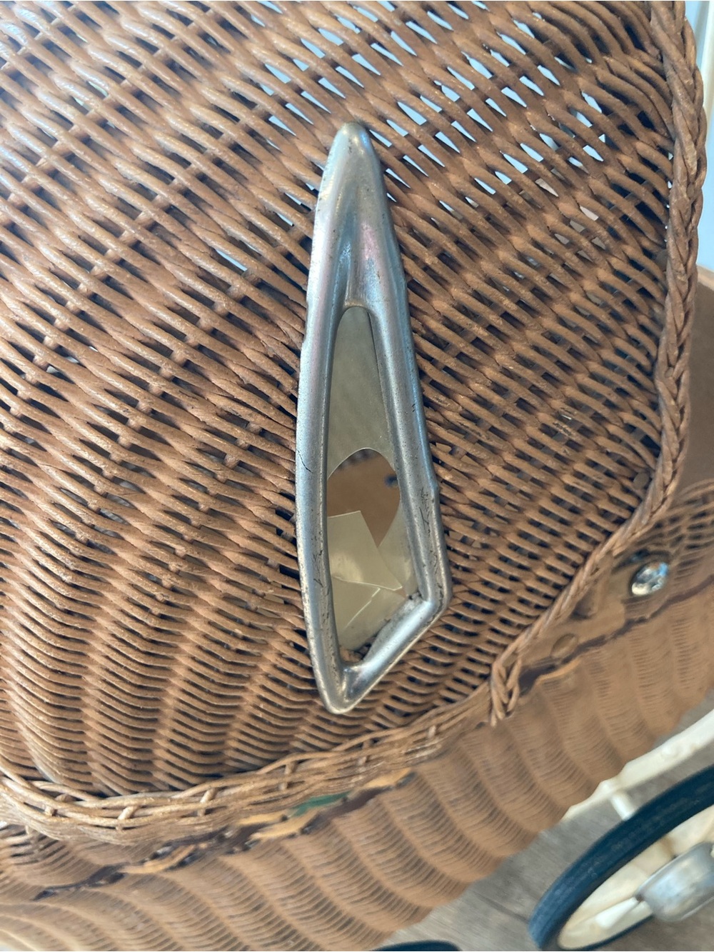 Vintage Wicker Baby Doll Carriage Pram Stroller For Repair/Parts - Picture 12 of 16